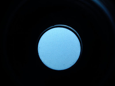 View through reversed 40mm eyepice, of mirror surface at centre.  Totally free of pits, I have finished grinding with #400 grit, and am ready to move on to the next grade
