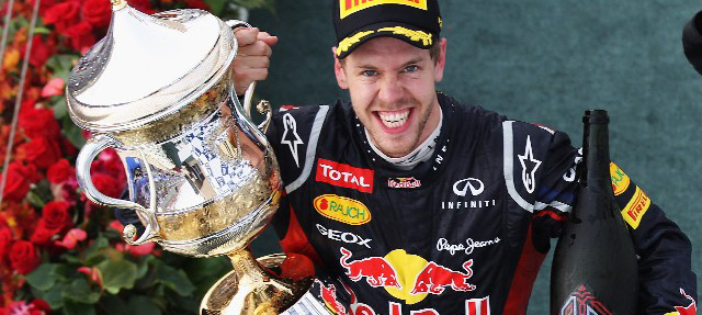 Sebastian Vettel podium podio Bahrein 2012