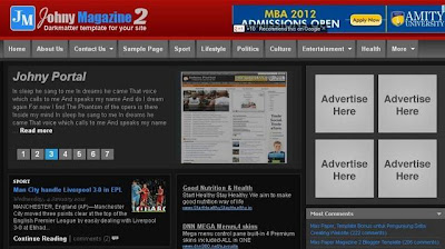 Template Magazine Blogspot 2012 Template Magazine Blogspot 2012