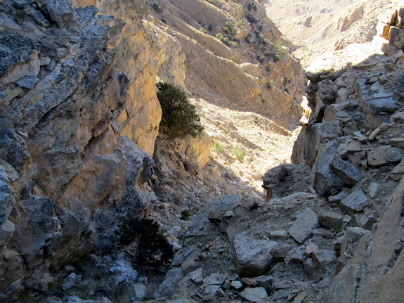 View down the break in the Book Cliffs