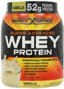  Body Fortress Whey Protein Powder, Vanilla, 32 Ounces (907g) - Pack of 2