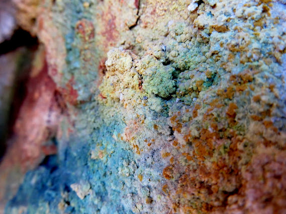 Colorful mineral growth