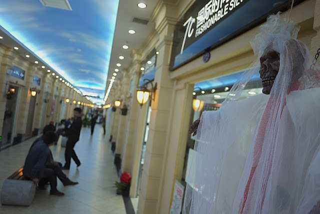 Halloween decorations at a mall in Changsha, China