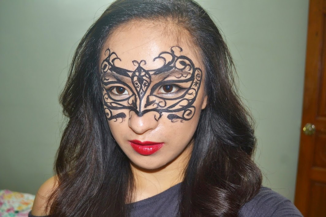 halloween makeup, masquerade, mask, last minute, makeup tutorial, costume play, eyeliner, lace, dark, makeup artist, beauty blogger, pinay beauty blogger