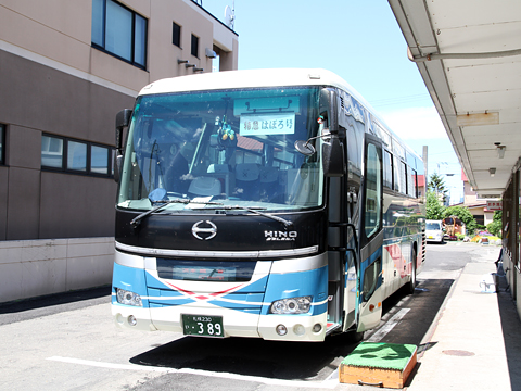 沿岸バス「特急はぼろ号」　・389　豊富行き　羽幌本社ターミナル到着