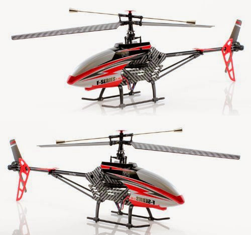 Toys Agency MJX F645 F45 4ch LCD 2.4GHZ Large Single Blade Rc Helicopter - Color RED