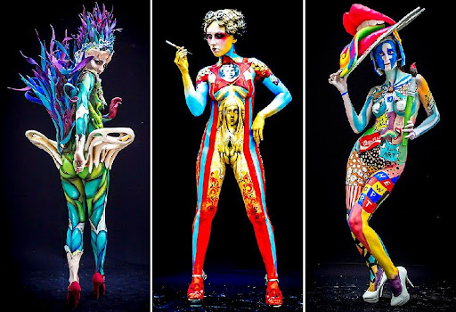 Models Covered Only in Paint Compete at the 17th World