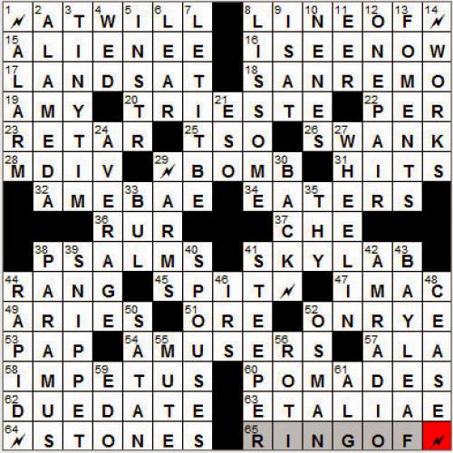 0920 12 New York Times Crossword Answers 20 Sep 12 Thursday