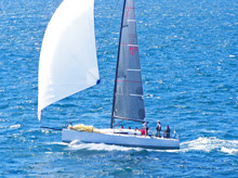 J/111 JAKE sailing downwind off Sydney, Australia