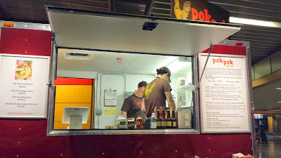Food Carts PDX, the food carts available presecurity at the Portland Airport PDX include Pok Pok Wing which has the Ike's Vietnamese Fish Sauce Wings that Pok Pok is famous for, besides also Mantou and a Thai Curry dish