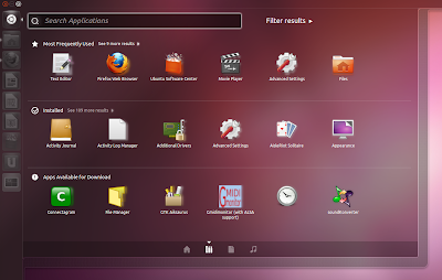 Ubuntu 11.10 oneiric ocelot dash
