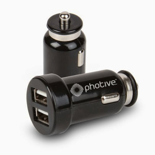  Photive 2.1Amp Dual USB Rapid Car Charger-Designed for Apple and Android Devices