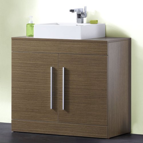 Arizona Oak 900mm Counter Top Basin Door Unit - Floor S