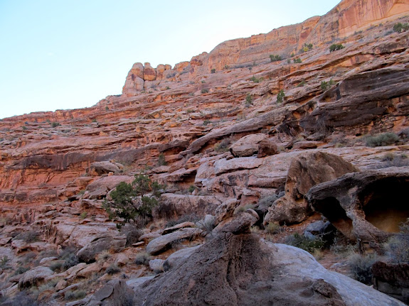 View from the trail toward the top