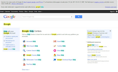 On the cached version, Google highlights search terms and indicates terms that appear only on links pointing to the page.