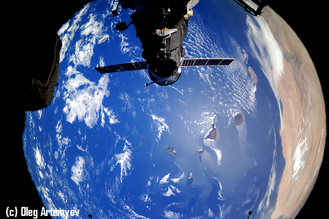 Nubes desde la Estación Espacial Internacional