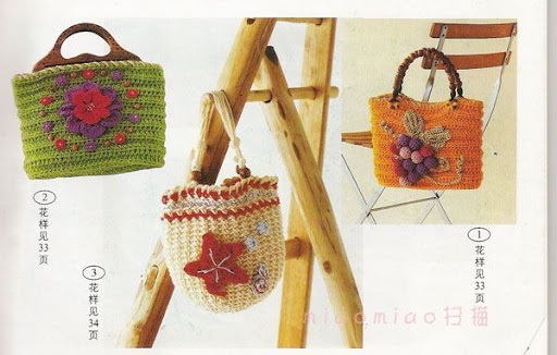 مجلة شنط كروشية ( crochet handbag )أكثر من 100موديل روووعة  بالباترونات  2
