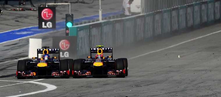 Sebastian Vettel y Mark Webber en Malasia 2013, Multi 21