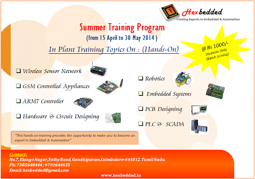 Hexbedded Coimbatore - Embedded training ,PLC training & PCB Designing Training Centre, Sathy 2nd Cross Rd, Gandipuram, Coimbatore, Tamil Nadu 641012, India, Training_Centre, state TN