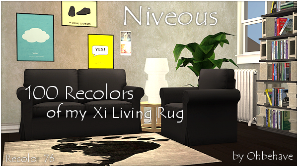 Niveous 100 Recolors of Xi Living Rug by Ohbehave Niveous1