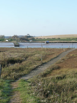 track across the marsh to the ferry jetty