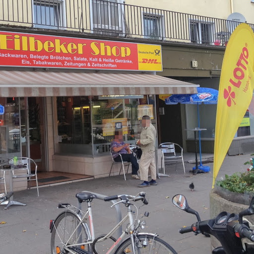Eilbek Shop: Post DHL Lotto Bäcker Café Snacks Eis Kiosk