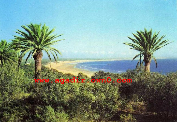 شاطئ اكادير قبل وبعد الزلزال سنة 1960 Fbfgh