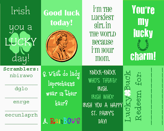 St. Paddy's Day Lunch Notes