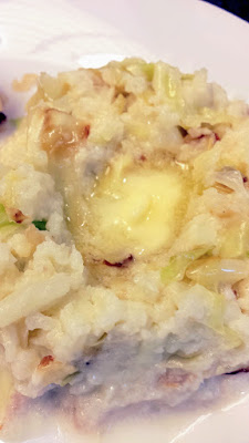 This Cauliflower colcannon recipe can still be served the traditional Irish way with a crater of melted butter in the middle