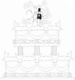 Images wedding cake coloring pages