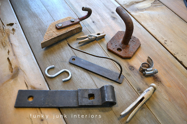 Rusty junk details used for farmhouse projects