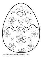 Easter egg with flowers