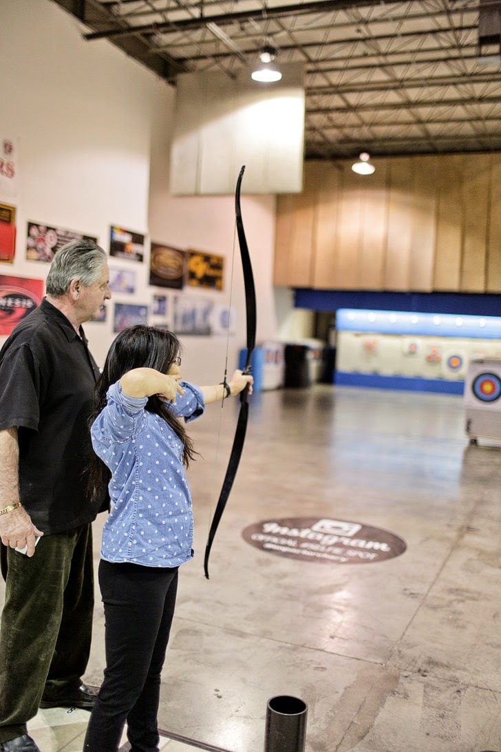Traditional Archery Lessons with Impact Archery Las Vegas.