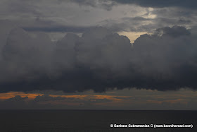 Clouds form over the Indian Ocean - as seen from my room facing the open seas