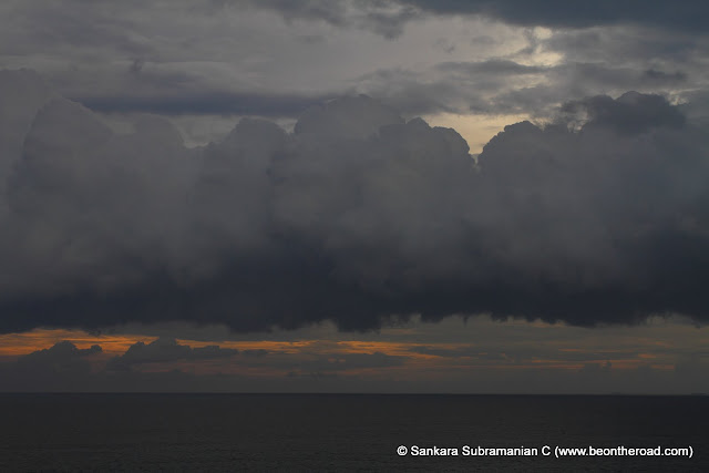 Clouds form over the Indian Ocean - as seen from my room facing the open seas