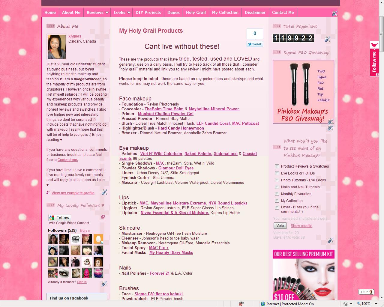 Pinkbox Makeup: Updated Menu Bar :)