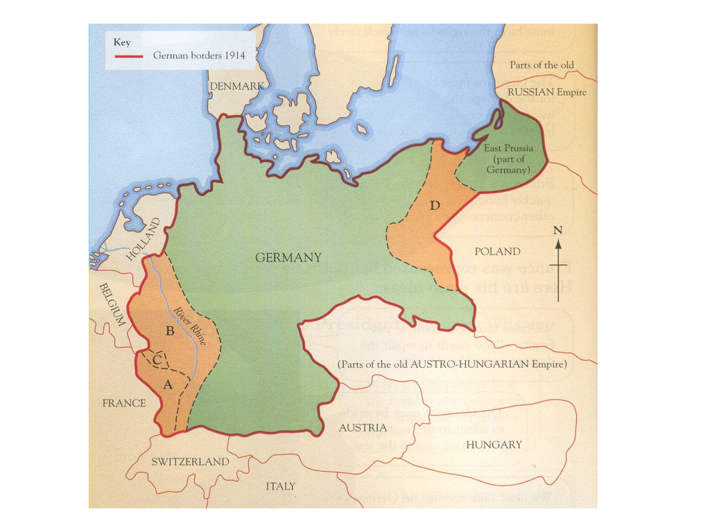 The History Corner: GERMAN BORDERS BEFORE & AFTER WW1