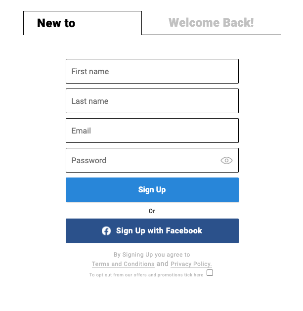checkout without a guest option