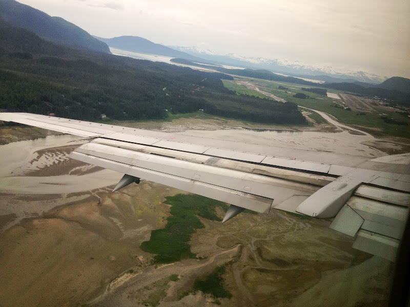 Landing in Juneau, that's the airport in the distance on the right.