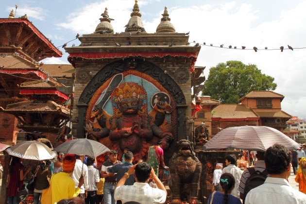 Kaal Bhairav Statue near Kathmandu Durbar Square