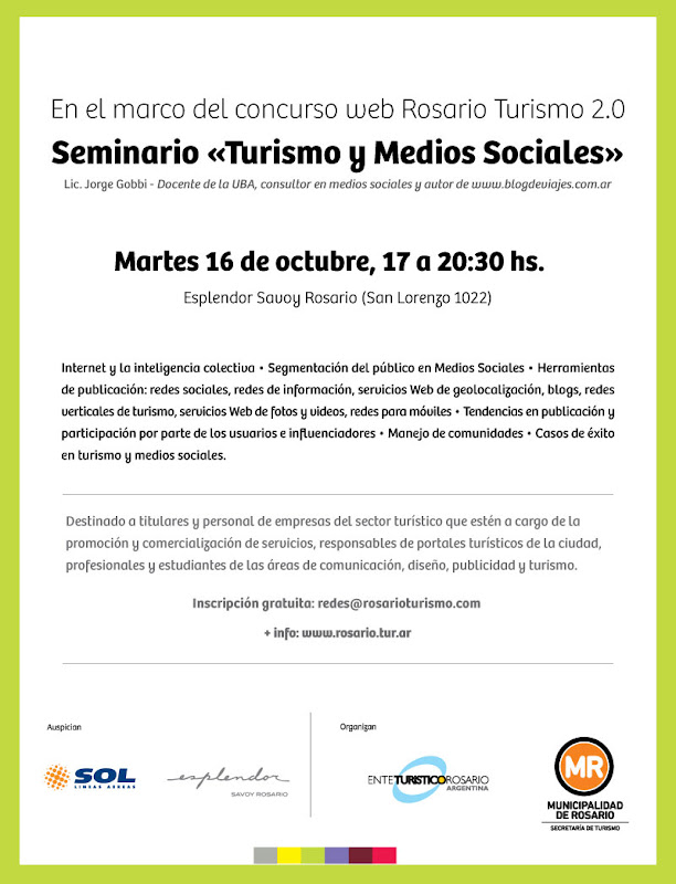 Turismo y medios sociales en Rosario, Santa Fe, Argentina
