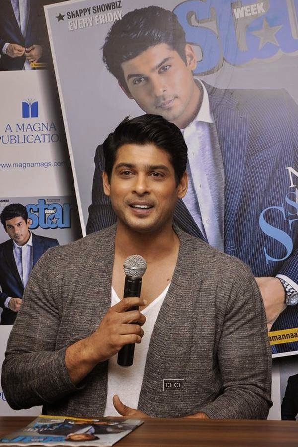 Sidharth Shukla during the cover launch of Star Week magazine, in Mumbai, on July 31, 2014. (Pic: Viral Bhayani)