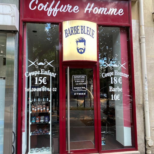 Coiffeur Barbier barbe bleue logo