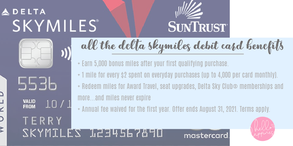 Traveling With Kids by popular Nashville travel blog, Hello Happiness: image of a Delta SkyMiles card. 