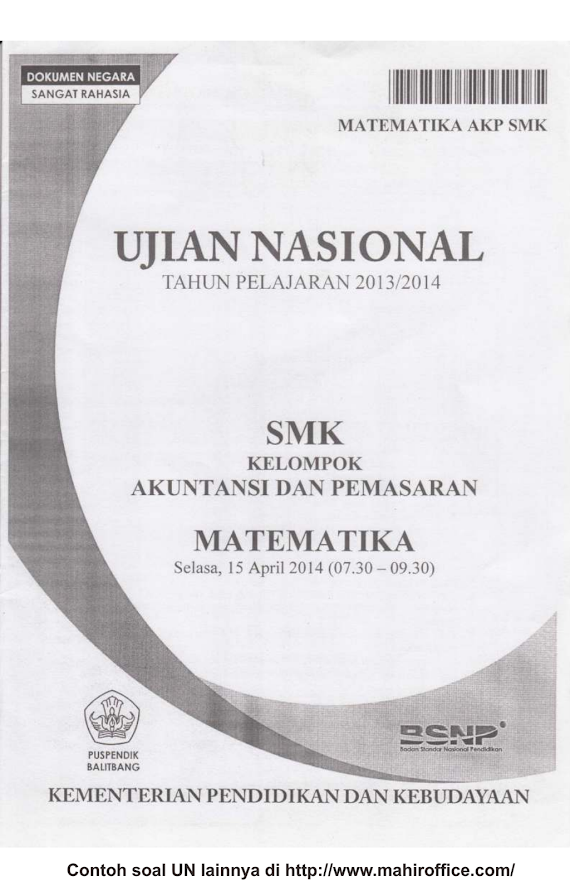 Soal Un Mtk Smk Akuntansi