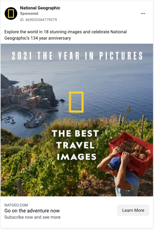 National Geographic  Cover Visual Example