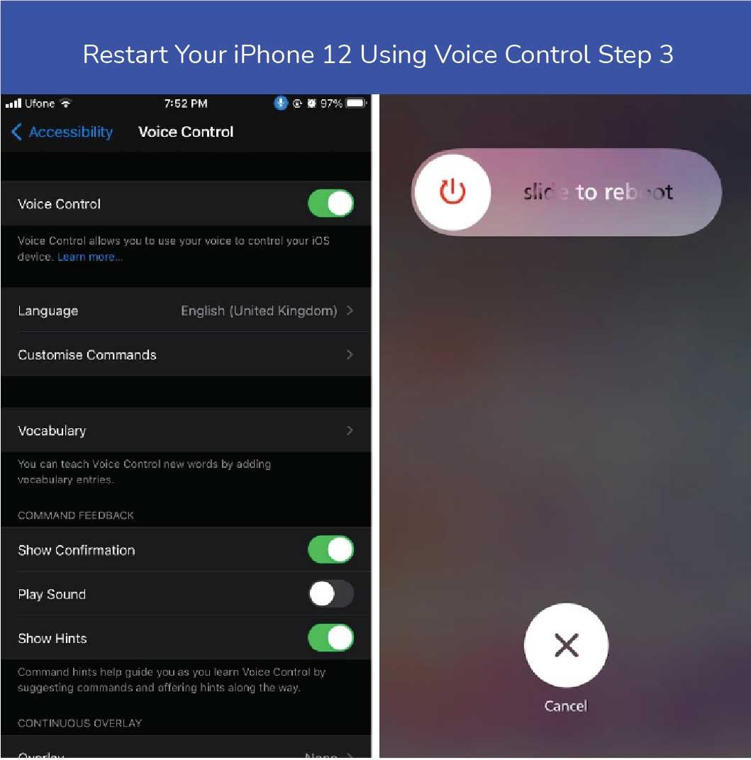 How to Turn Off or Restart your iPhone 12 using voice control step 3