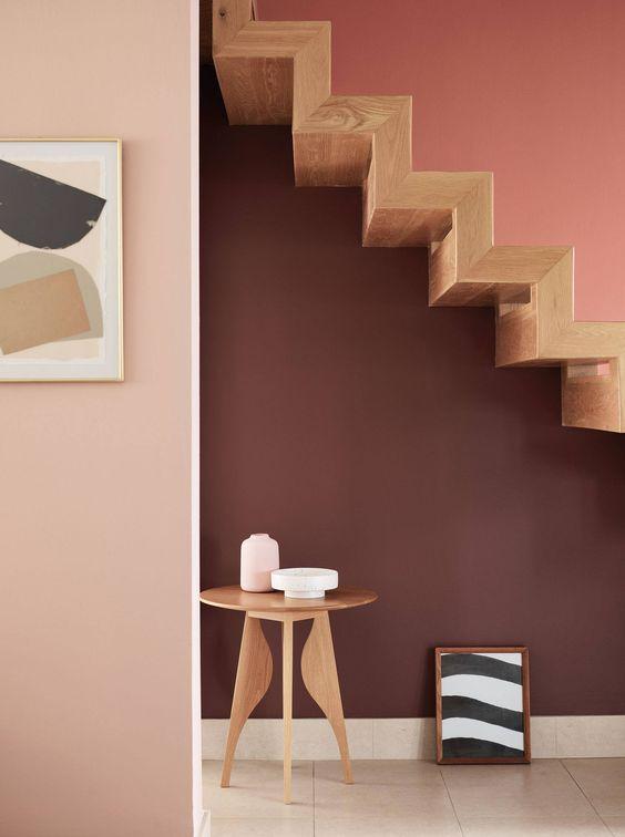 A warm earthy interior created with our Sweeney Brown, Kate Blush and Terracotta Pot paint shades. Produced from quality bases and highly pigmented, these eco conscious paints are available in matt emulsion and eggshell finishes.