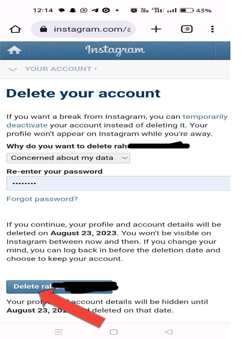 Instagram Account Delete Kaise Kare