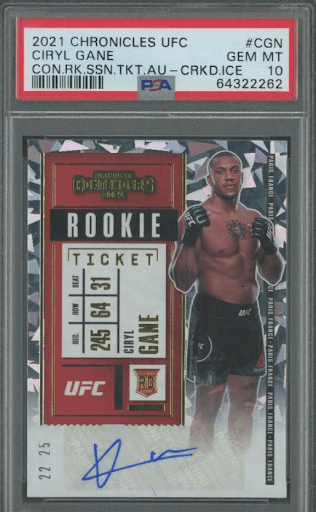 2021 Panini Chronicles Contenders UFC Ciryl Gane RC #CGN